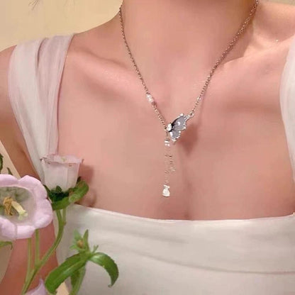 Chic Butterfly Tassel Necklace